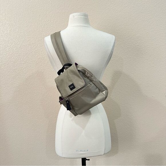 Esprit Tan Nylon Mini Convertible Sling Backpack main image 6